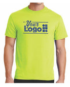 Port & Company S/S Blend Crewneck Custom T-Shirt, color: Safety Green