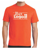 Port & Company S/S Blend Crewneck Custom T-Shirt, color: Safety Orange