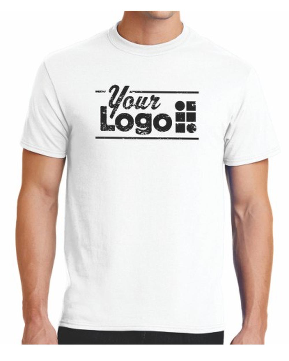 Port & Company S/S Blend Crewneck Custom T-Shirt, color: White