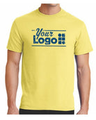 Port & Company S/S Blend Crewneck Custom T-Shirt, color: Yellow