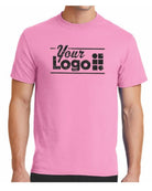 Port & Company S/S Blend Crewneck Custom T-Shirt, color: Candy Pink