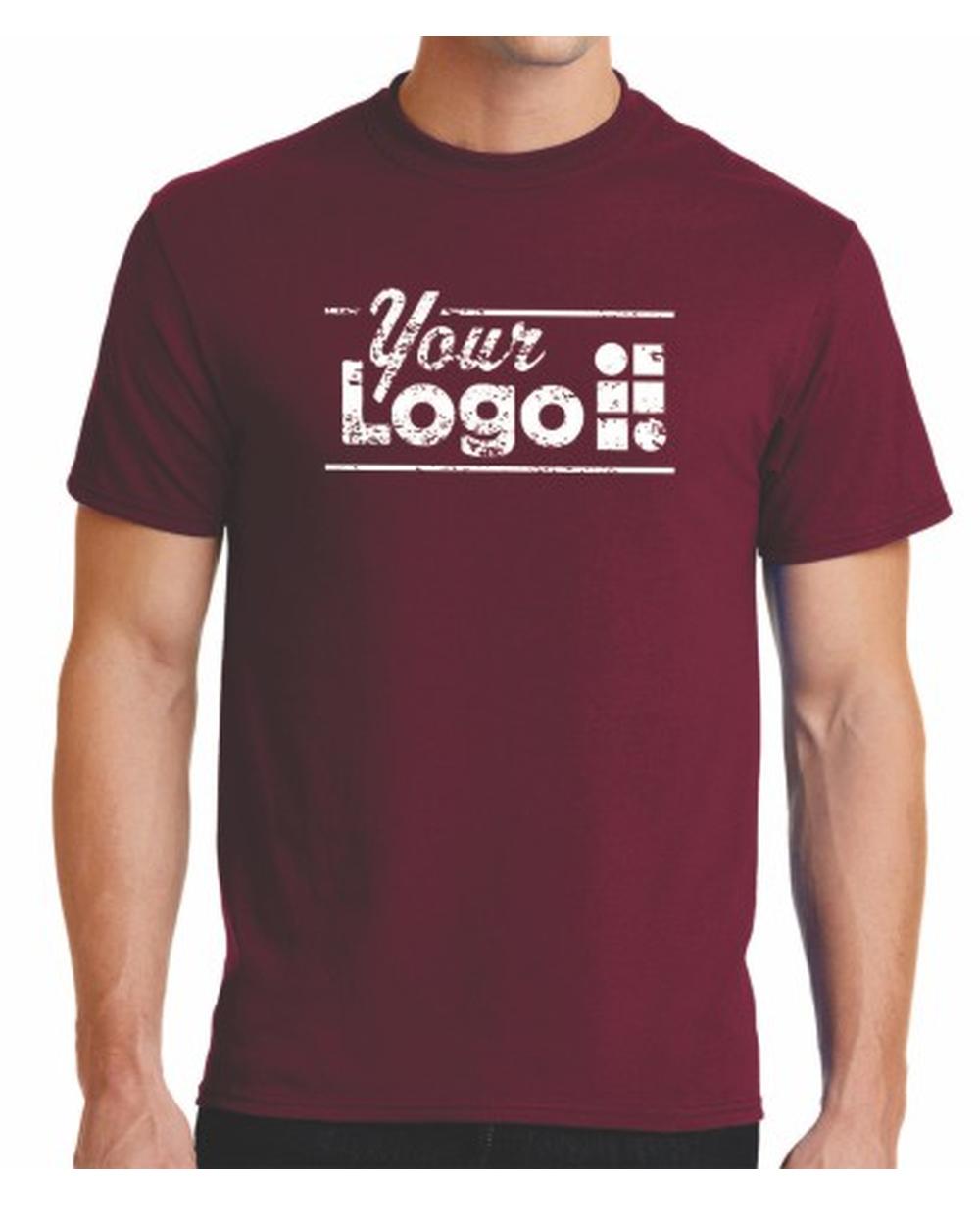 Port & Company S/S Blend Crewneck Custom T-Shirt, color: Cardinal