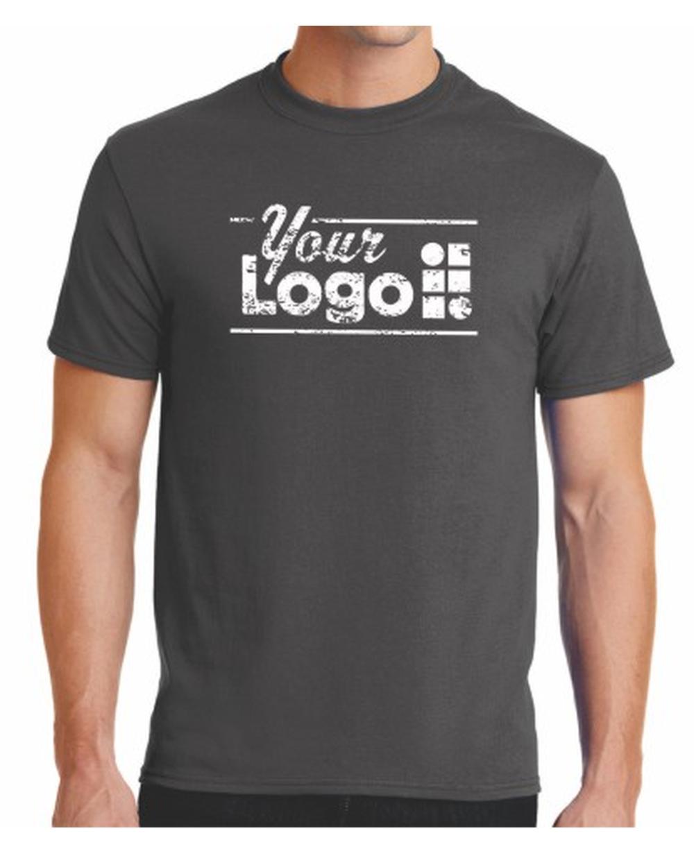 Port & Company S/S Blend Crewneck Custom T-Shirt, color: Charcoal