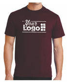 Port & Company S/S Blend Crewneck Custom T-Shirt, color: Athletic Maroon