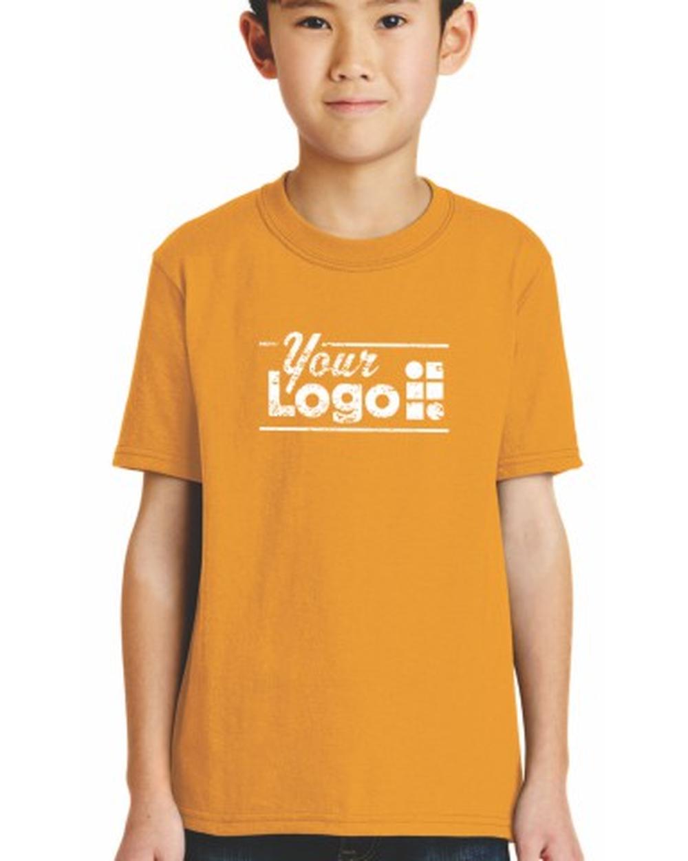 Port & Company S/S Blend Crewneck Custom T-Shirt, color: Gold