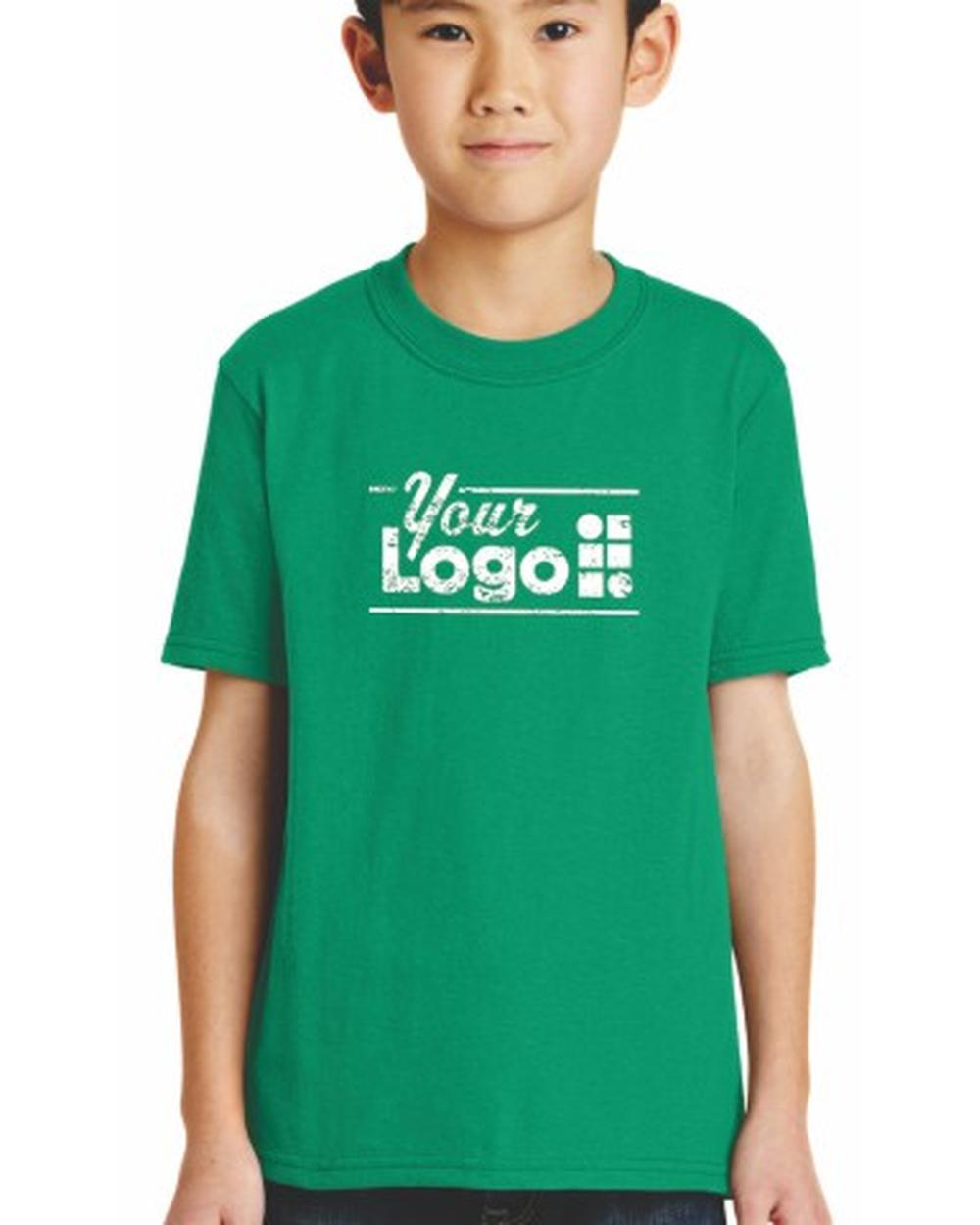 Port & Company S/S Blend Crewneck Custom T-Shirt, color: Kelly