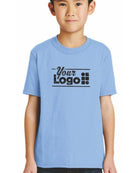 Port & Company S/S Blend Crewneck Custom T-Shirt, color: Light Blue