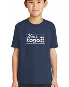 Port & Company S/S Blend Crewneck Custom T-Shirt, color: Navy