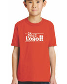 Port & Company S/S Blend Crewneck Custom T-Shirt, color: Orange