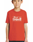 Port & Company S/S Blend Crewneck Custom T-Shirt, color: Orange
