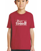 Port & Company S/S Blend Crewneck Custom T-Shirt, color: Red