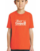Port & Company S/S Blend Crewneck Custom T-Shirt, color: Safety Orange