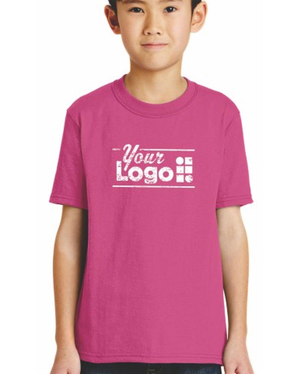 Port & Company S/S Blend Crewneck Custom T-Shirt, color: Sangria