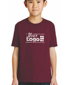 Port & Company S/S Blend Crewneck Custom T-Shirt, color: Cardinal