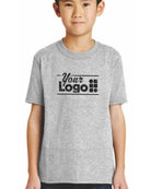 Port & Company S/S Blend Crewneck Custom T-Shirt, color: Ash