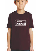 Port & Company S/S Blend Crewneck Custom T-Shirt, color: Athletic Maroon