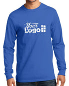Port & Company L/S Essential Custom T-Shirt, color: Royal