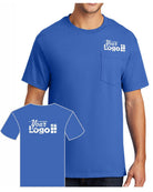 Port & Company S/S Cotton Pocket Custom T-Shirt, color: Royal