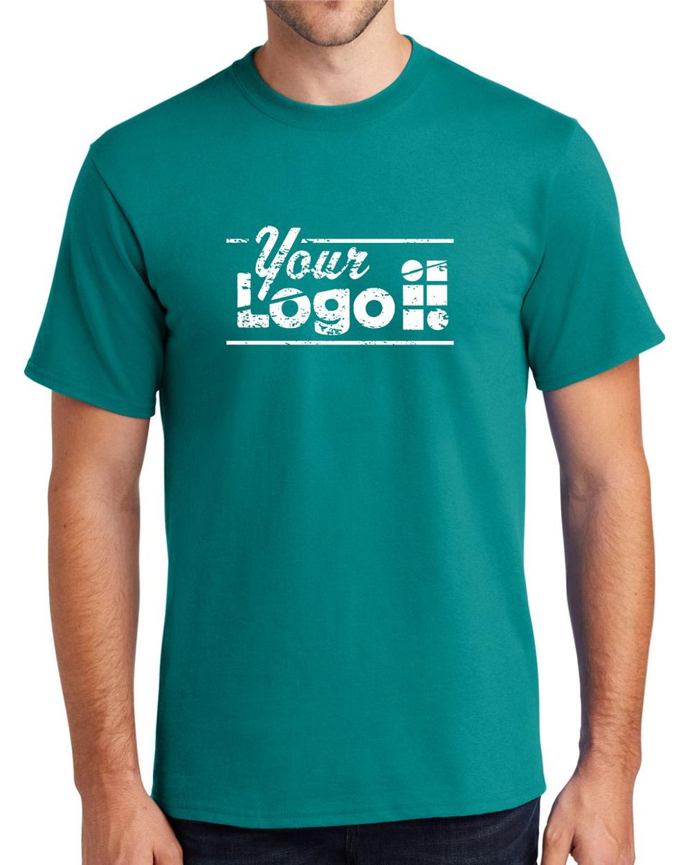 Port & Company S/S Essential Custom T-Shirt, color: Jade Green