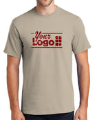 Port & Company S/S Essential Custom T-Shirt, color: Light Sand