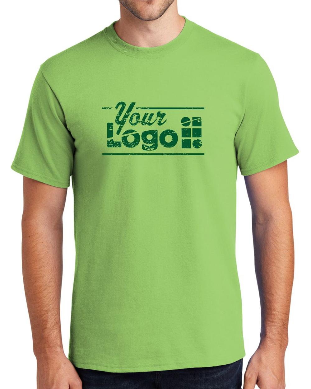 Port & Company S/S Essential Custom T-Shirt, color: Lime