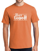 Port & Company S/S Essential Custom T-Shirt, color: Orange Sherbet