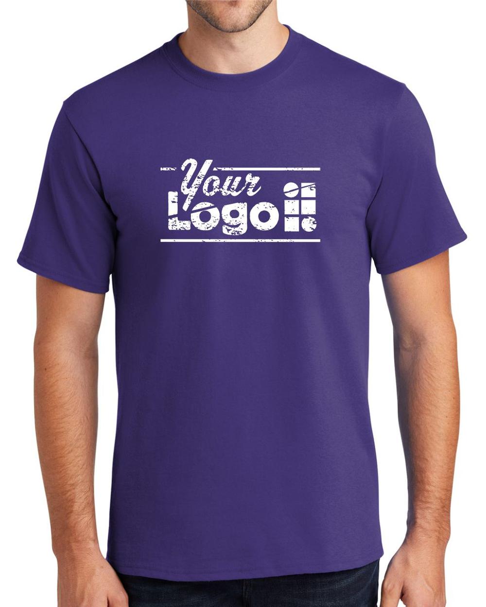 Port & Company S/S Essential Custom T-Shirt, color: Purple