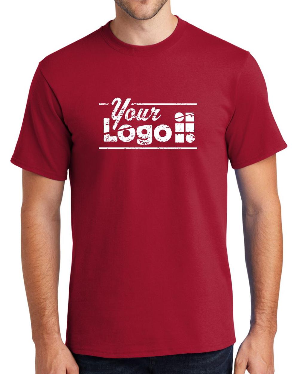 Port & Company S/S Essential Custom T-Shirt, color: Red