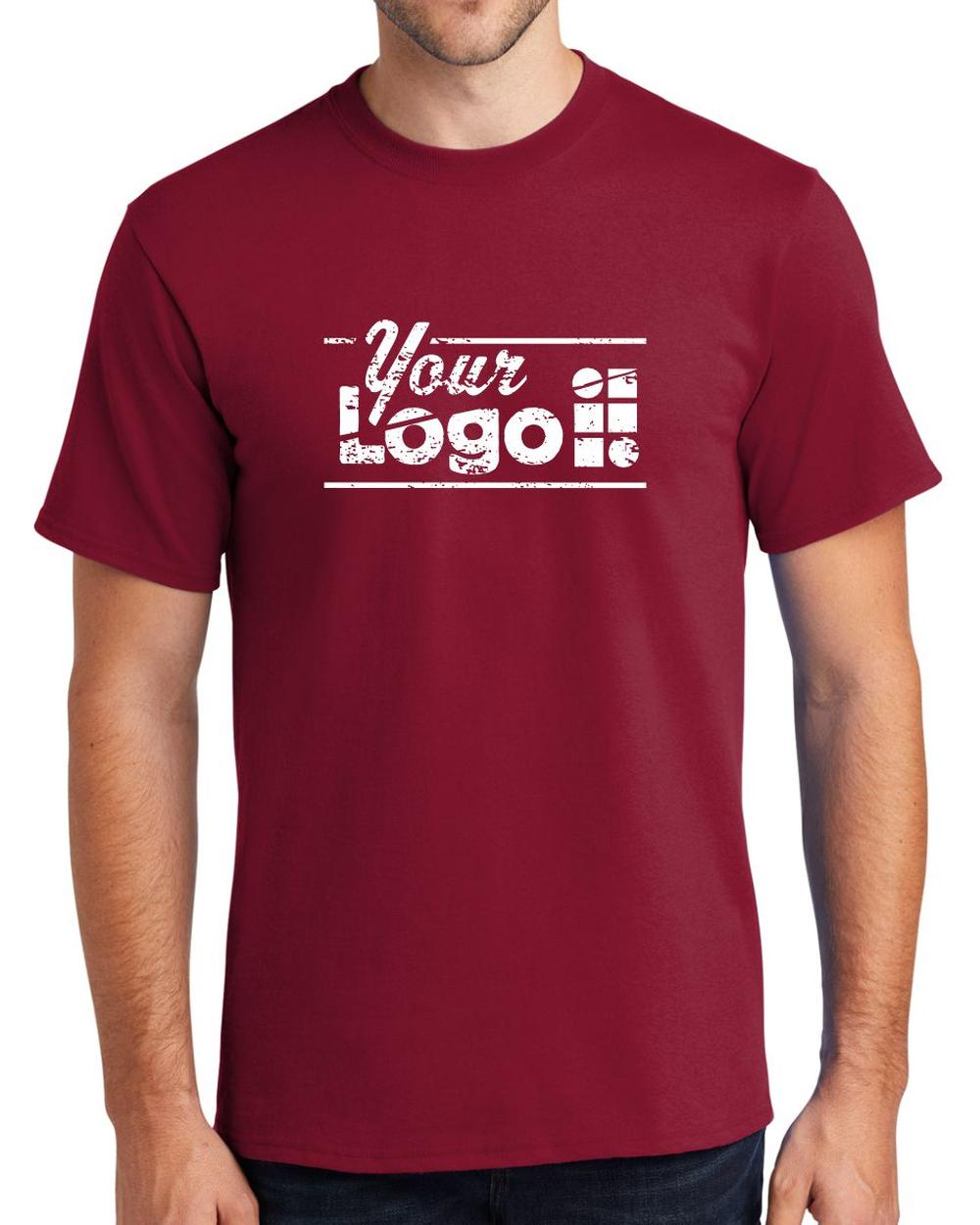 Port & Company S/S Essential Custom T-Shirt, color: Rich Red