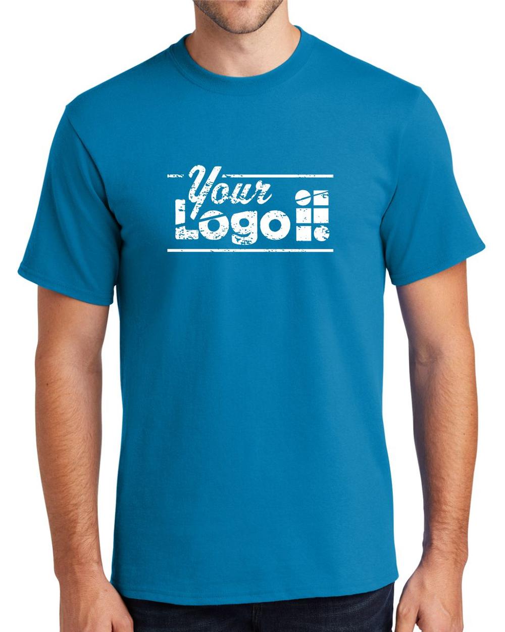 Port & Company S/S Essential Custom T-Shirt, color: Sapphire