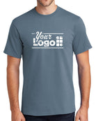 Port & Company S/S Essential Custom T-Shirt, color: Stonewashed Blue