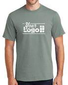 Port & Company S/S Essential Custom T-Shirt, color: Stonewashed Green