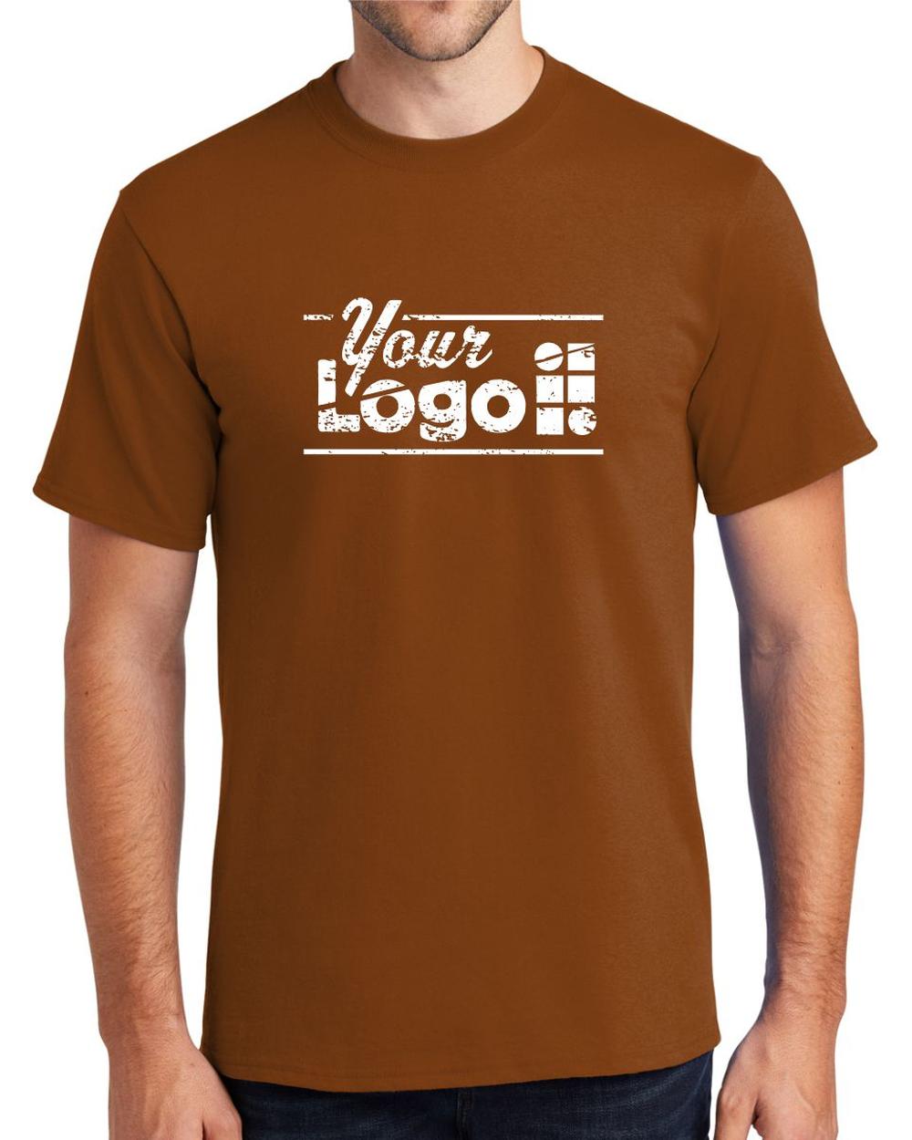 Port & Company S/S Essential Custom T-Shirt, color: Texas Orange