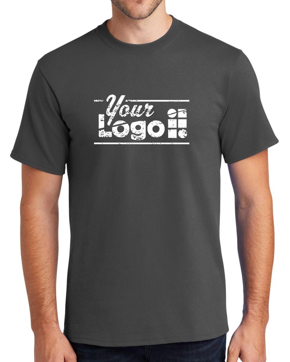 Port & Company S/S Essential Custom T-Shirt, color: Charcoal