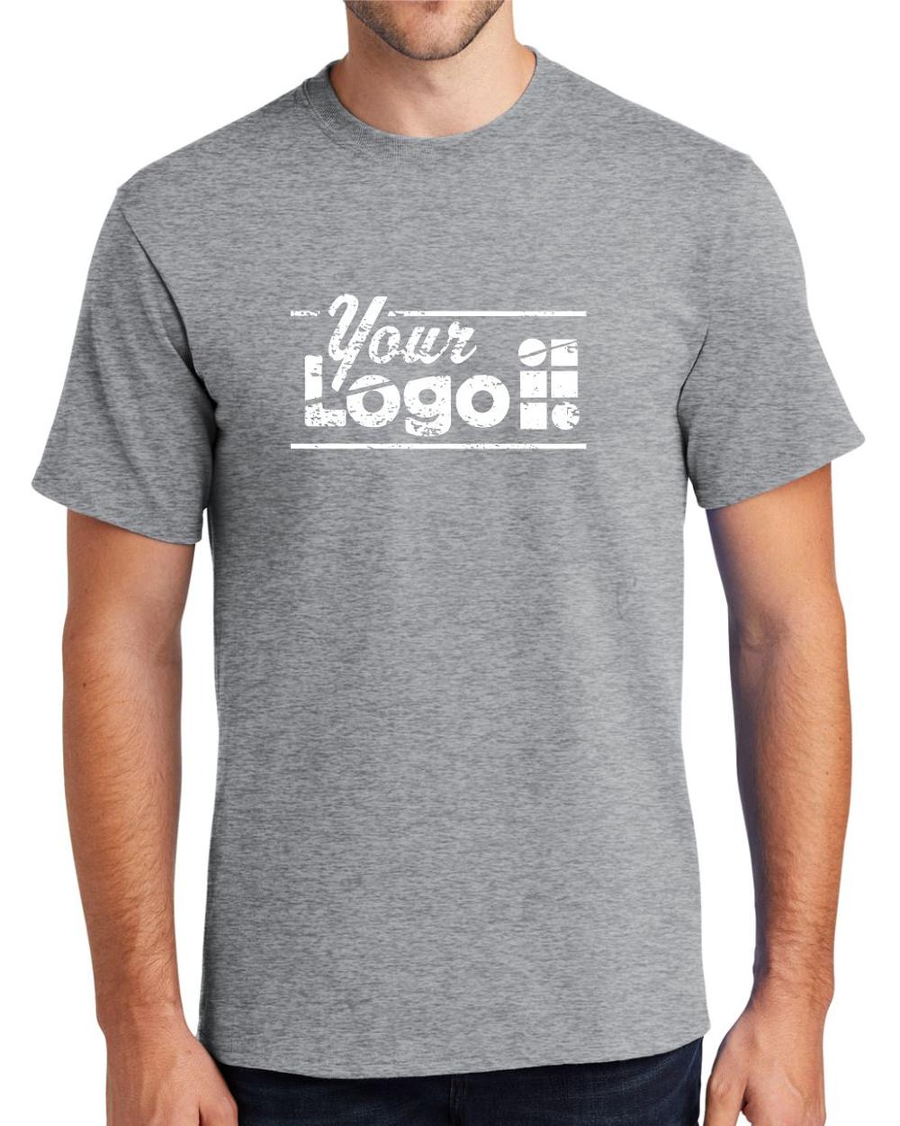 Port & Company S/S Essential Custom T-Shirt, color: Athletic Heather