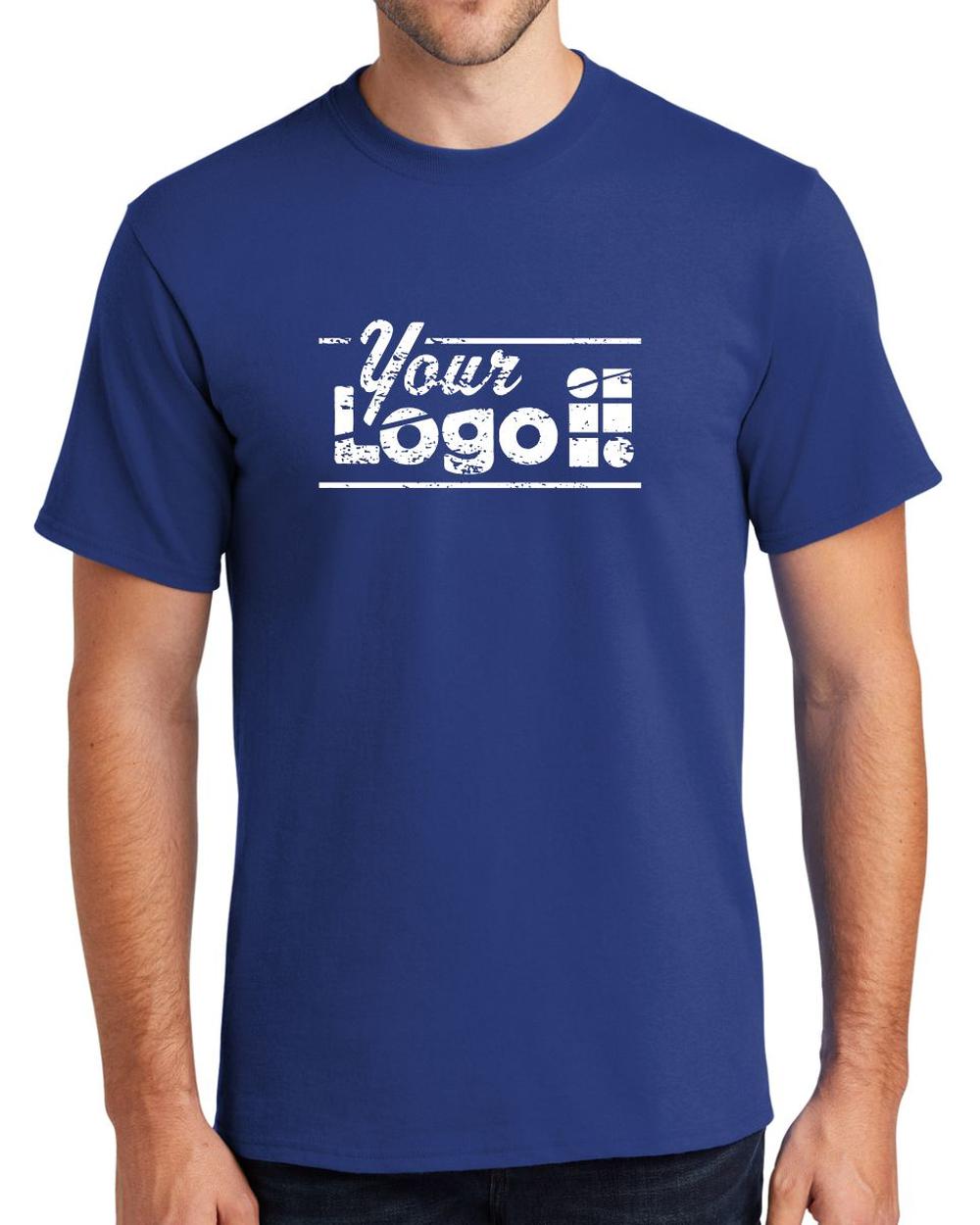 Port & Company S/S Essential Custom T-Shirt, color: Deep Marine