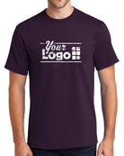 Port & Company S/S Essential Custom T-Shirt, color: Eggplant