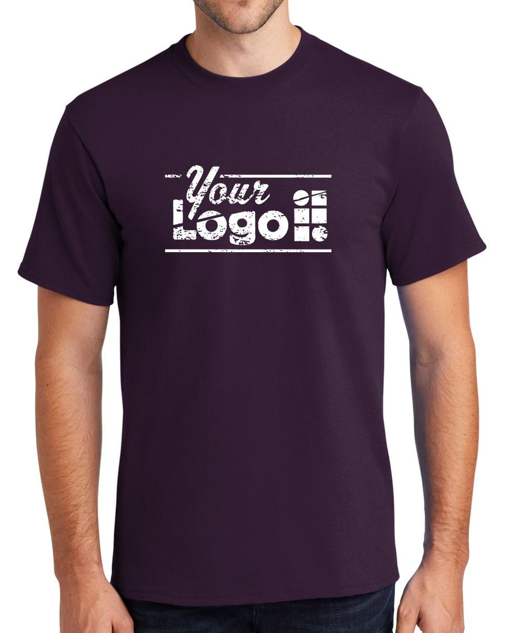 Port & Company S/S Essential Custom T-Shirt, color: Eggplant