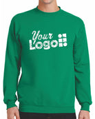 Port & Company Core Fleece Crewneck Custom Sweatshirt, color: Kelly