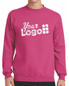 Port & Company Core Fleece Crewneck Custom Sweatshirt, color: Sangria