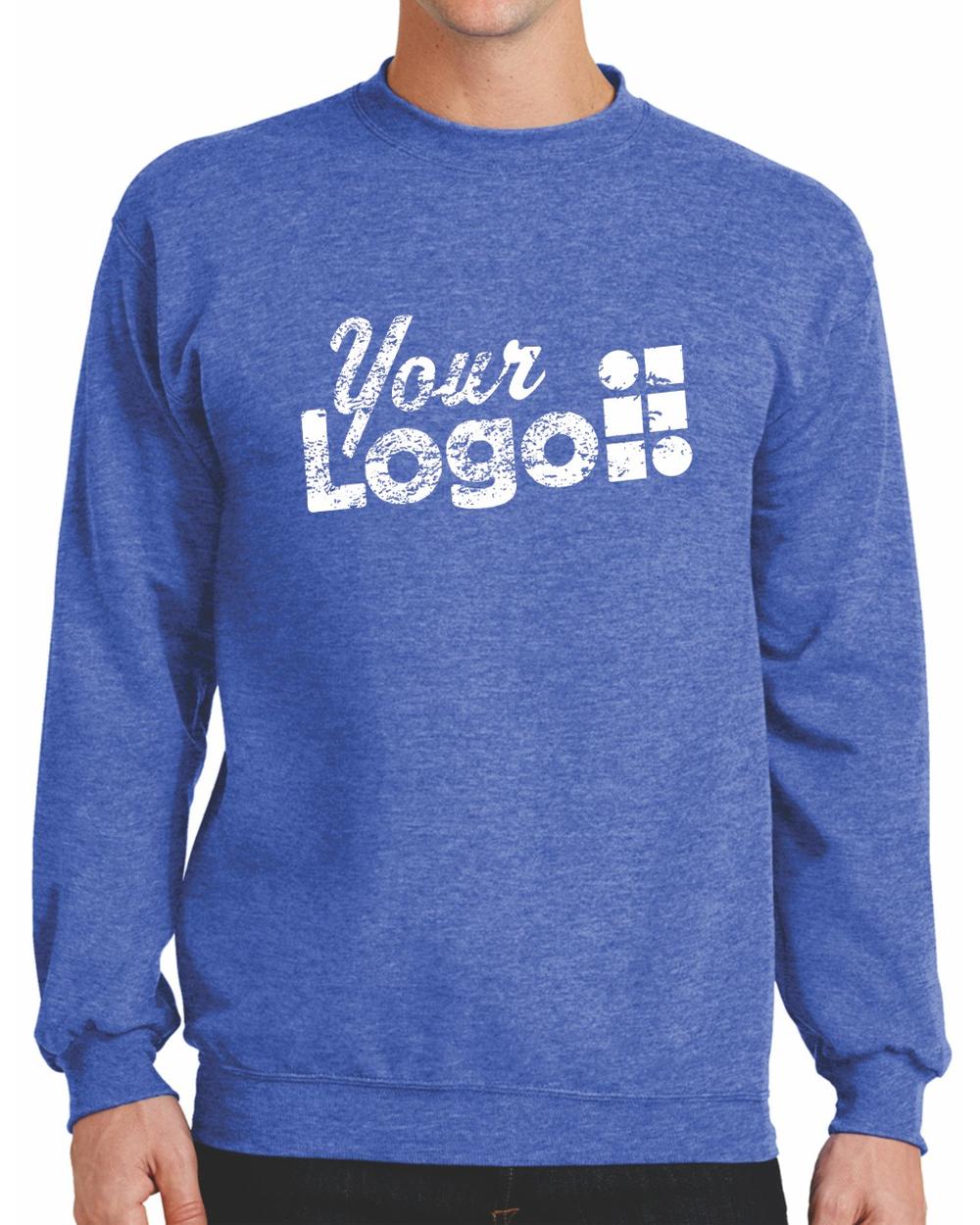 Port & Company Classic Custom Sweatshirt, color: Heather Royal