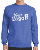 Port & Company Core Fleece Crewneck Custom Sweatshirt, color: Heather Royal