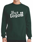 Port & Company Core Fleece Crewneck Custom Sweatshirt, color: Dark Green