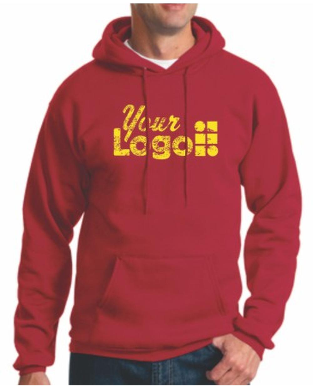 Port & Company Ultimate Custom Hoodie, color: Red