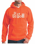 Port & Company Ultimate Custom Hoodie, color: Safety Orange