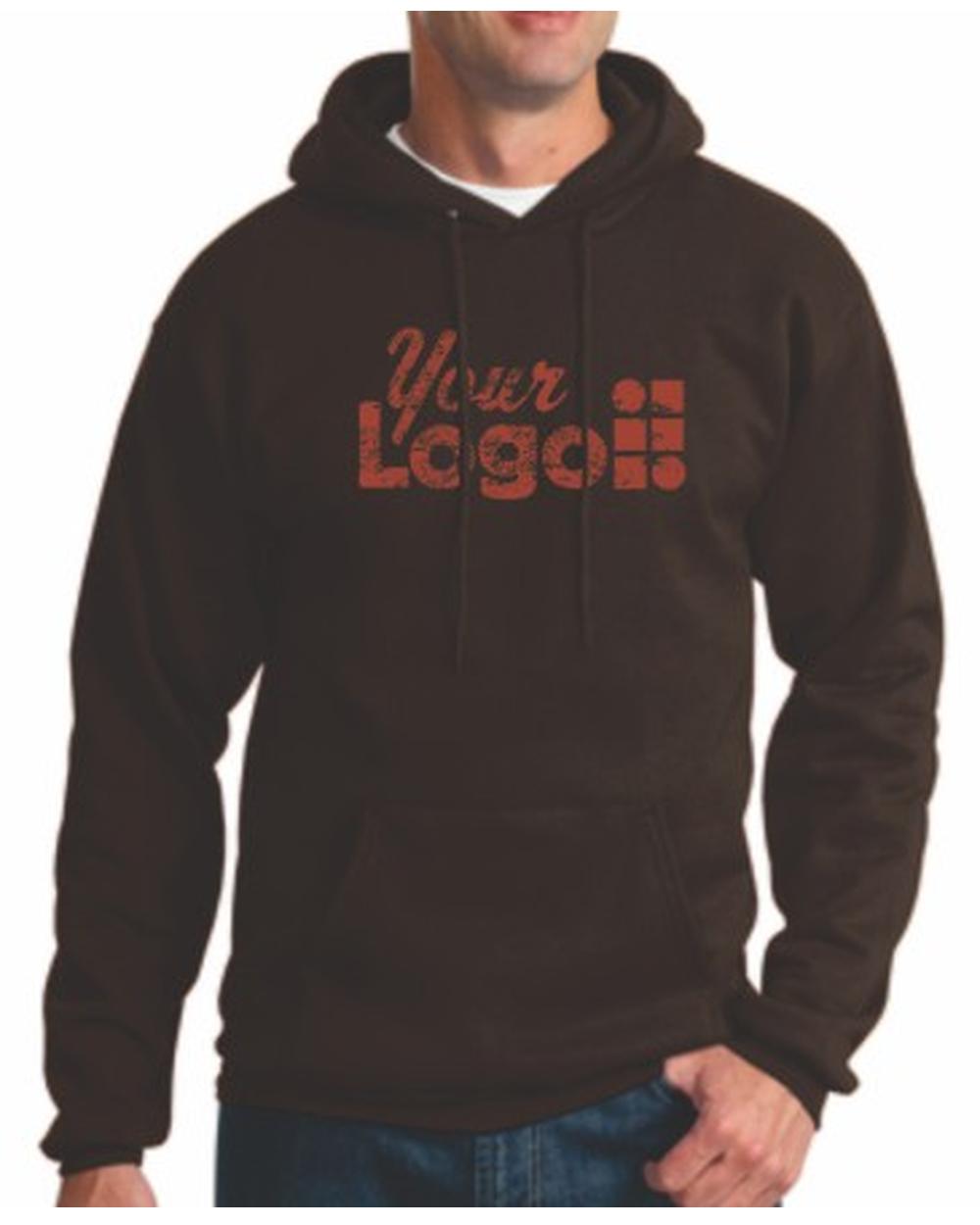 Port & Company Ultimate Custom Hoodie, color: Dark Chocolate Brown