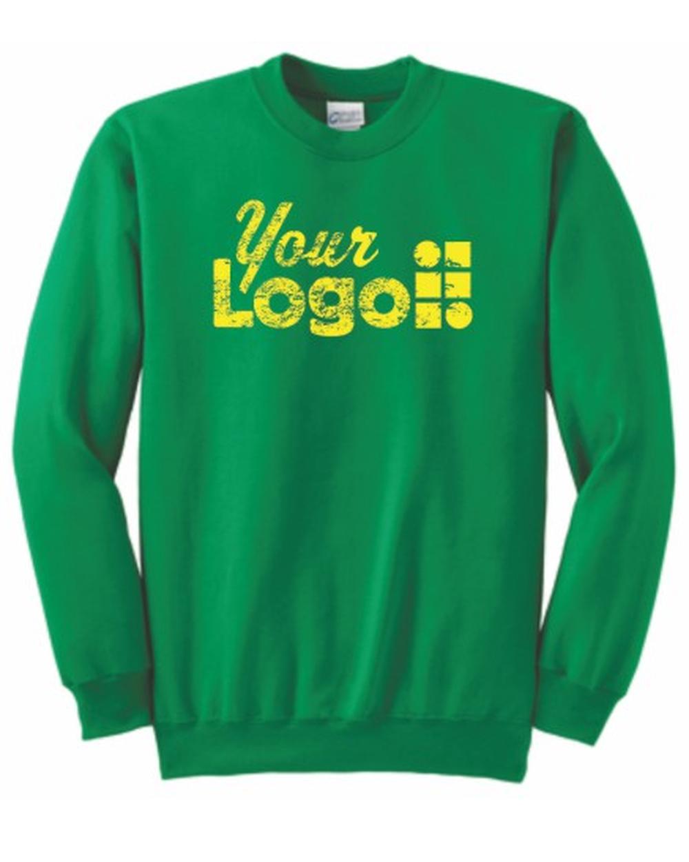 Port & Company Ultimate Crewneck Custom Sweatshirt, color: Kelly