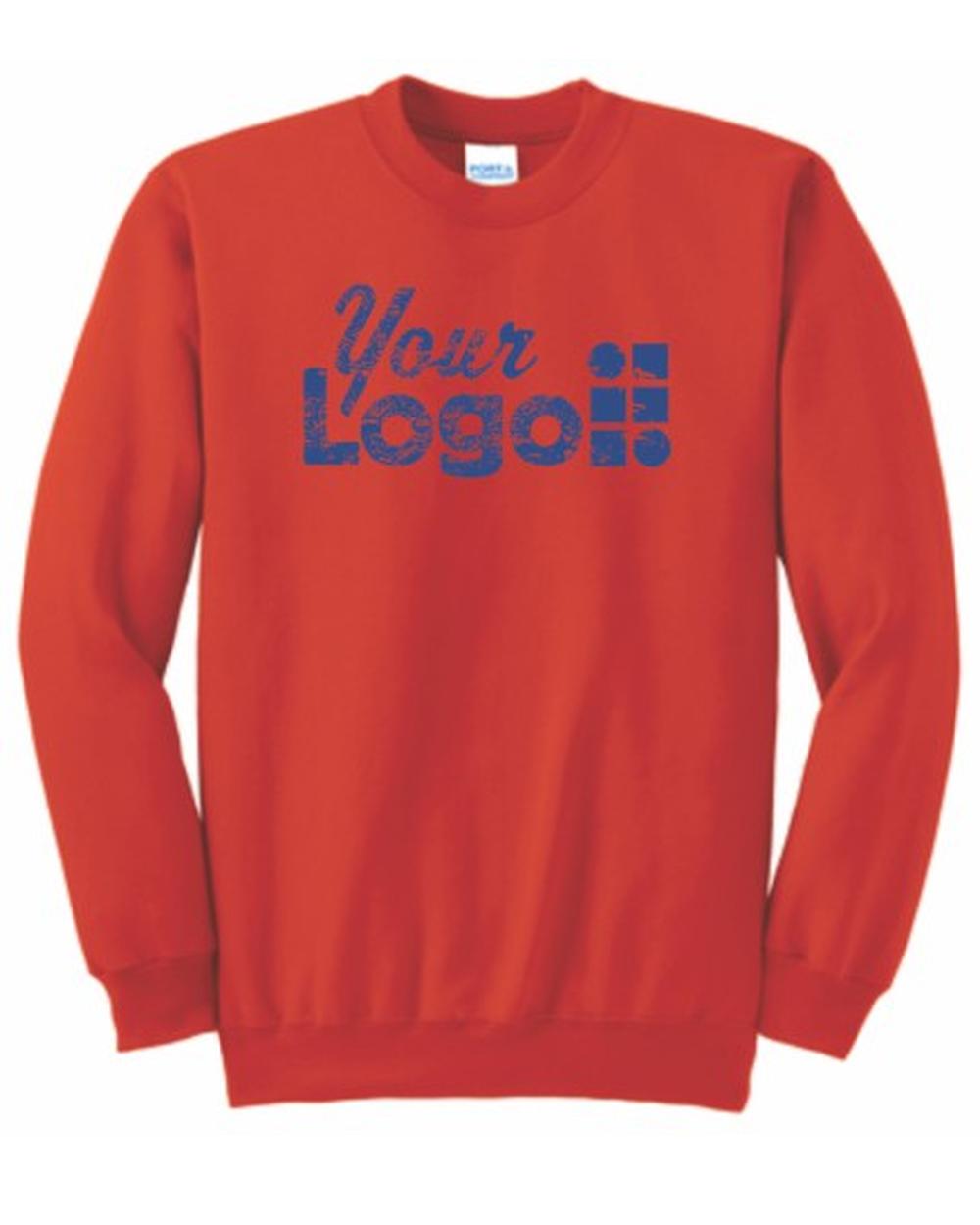 Port & Company Ultimate Crewneck Custom Sweatshirt, color: Orange