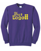 Port & Company Ultimate Crewneck Custom Sweatshirt, color: Purple