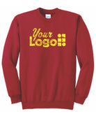 Port & Company Ultimate Crewneck Custom Sweatshirt, color: Red